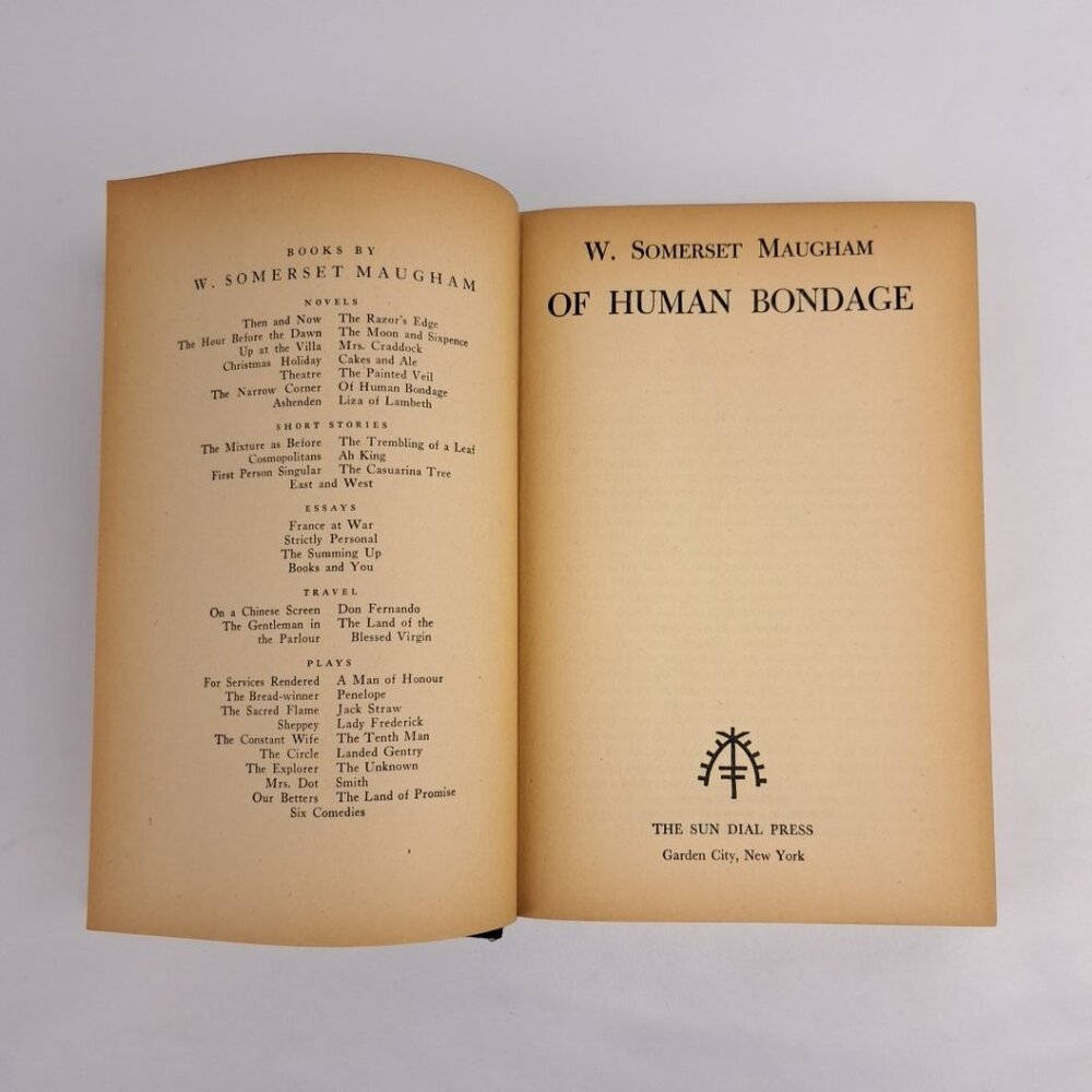 Bondage Book Human Somerset Maugham Garden City Hardcover - Picture 12 of 16